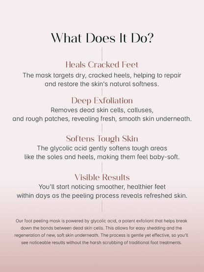 Exfoliating Foot Peel & Whitening Mask (One pair)